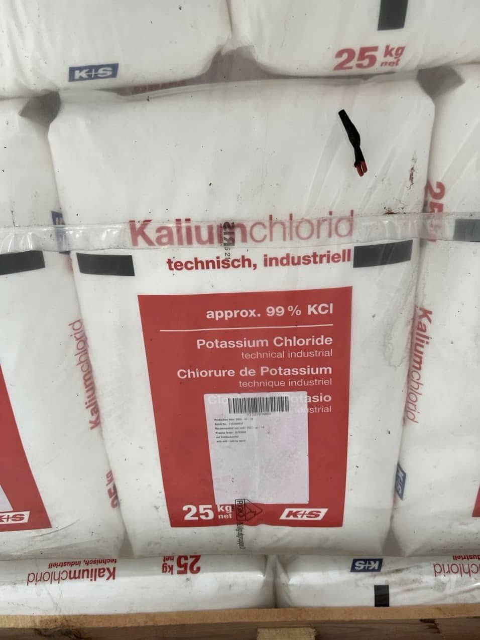 KCl 99% Đức Kali Clorua K+S 25kg bao