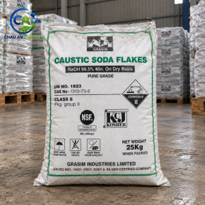 Xút Vảy NaOH Ấn Độ 25kg – Caustic Soda Flakes Aditya Birla Grasim