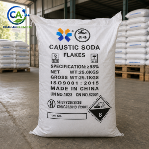 Xút Vảy NaOH 98.5% Trung Quốc – Caustic Soda Flakes 25kg/bao