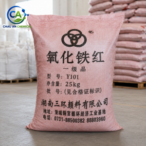 Oxit Sắt Đỏ Fe₂O₃ Y101 Trung Quốc – Iron Oxide Red 25kg/bao
