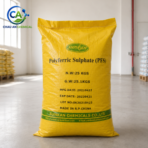 Poly Ferric Sulfate PFS Trung Quốc – Polyme Ferric Sulphate 25kg/bao