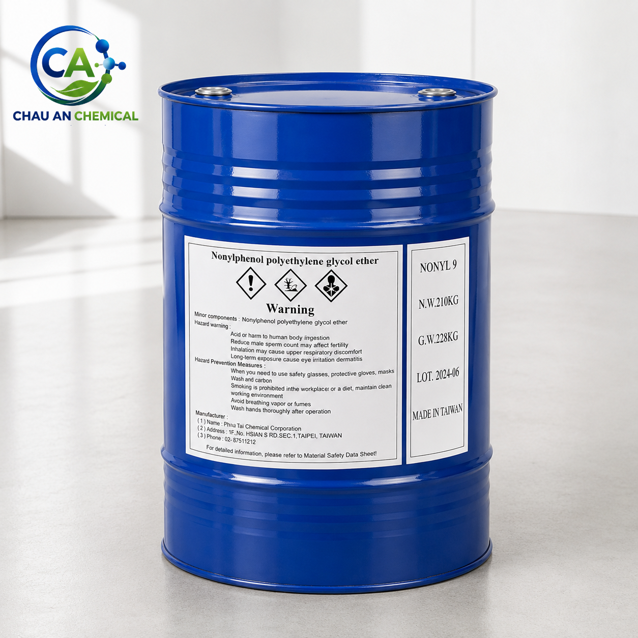 Nonyl Phenol Ethoxylated NP9 Đài Loan 210kg phuy
