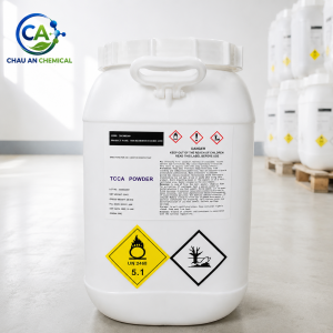 TCCA Bột 90% Trung Quốc – Trichloroisocyanuric Acid C₃Cl₃N₃O₃
