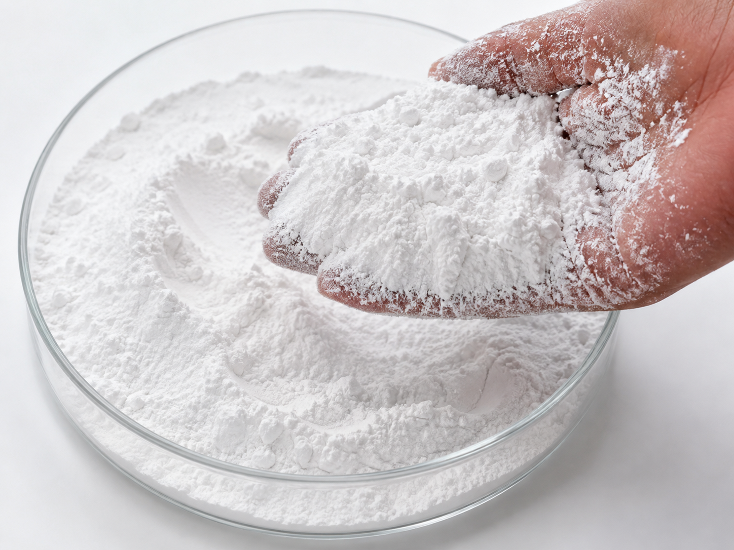 Ngoại quan Calcium Chloride Dihydrate CaCl₂·2H₂O 96% bột trắng