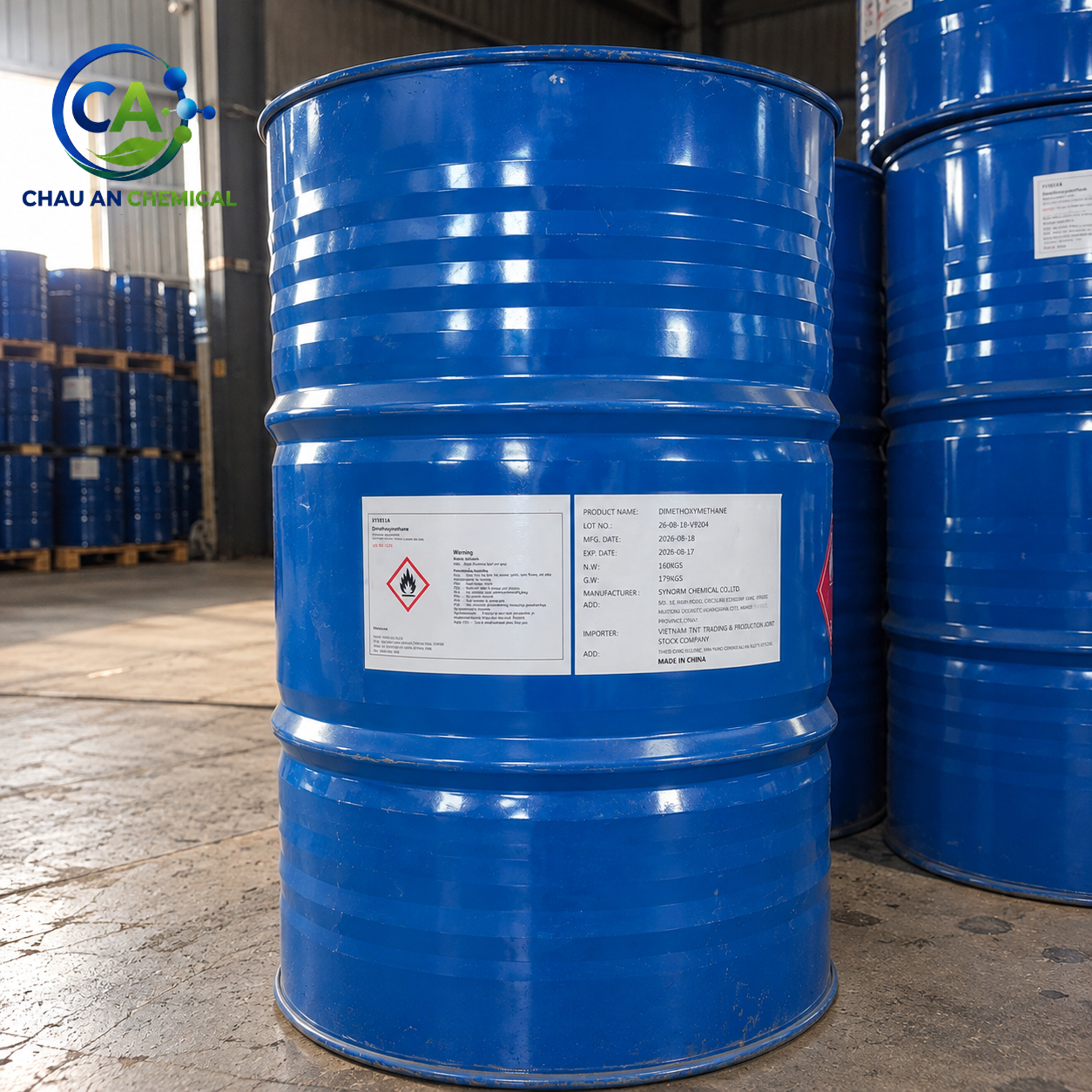Dimethoxymethane DMM (Methylal) SYNORM Trung Quốc 160kg – CAS 109-87-5