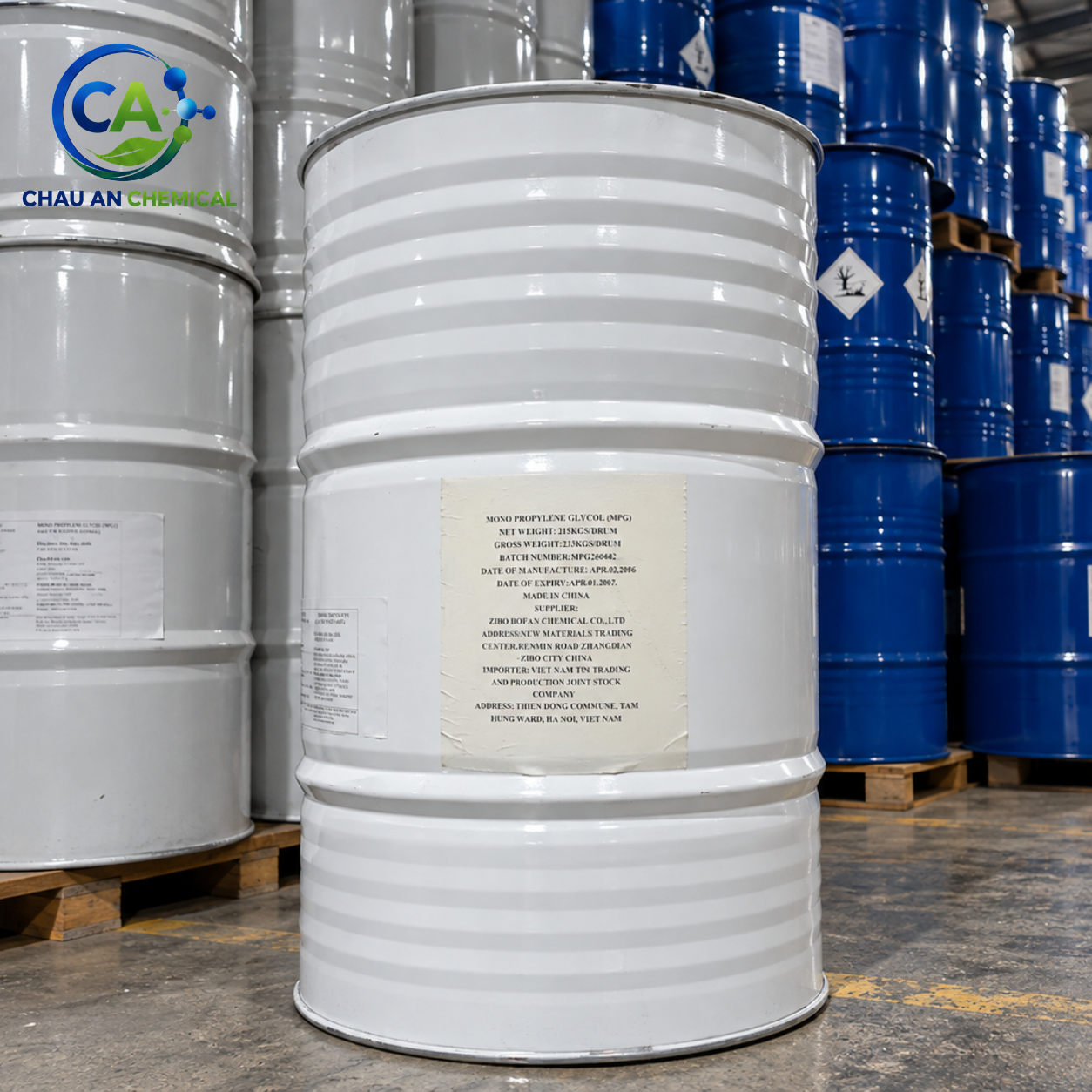 Mono Propylene Glycol (MPG) Trung Quốc 215kg – Dung Môi Propylene Glycol CAS 57-55-6
